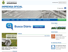 Tablet Screenshot of imprensaoficial.am.gov.br